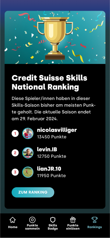 Swiss Skills Scoreboard National Ranking